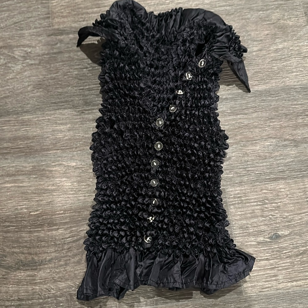 Popcorn tank top black y2k